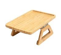 Portabicchieri da divano, in legno, da fissare, antiscivolo, bracciolo | Vassoio portatile per divano, scrivania, sedia, letto, soggiorno, lavoro, colazione, caffè, snack, cibo, legno naturale