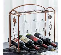 Portabicchieri da lavo con portabicchieri, portabicchieri da vino da tavolo autoportanti facile da assemblare Moderno filo metallico per conservare il vino in cucina, cantina, ufficio, bar (