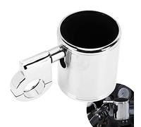 Portabicchieri da Manubrio per Moto Cromo Regolabile Portabottiglie per Bevande da Moto Portabicchieri Universale per Manubrio da 22-32 Mm