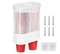 Portabicchieri Da Parete a Doppio Tubo - Dispenser Bicchierini Caffe E Bicchieri