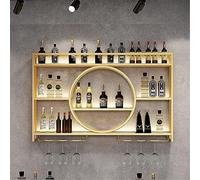 Portabicchieri da parete in metallo per vino e bicchieri, mini bar, per cucina e sala da pranzo, ideale come decorazione per la casa e il bar