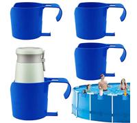 Portabicchieri Da Piscina - Set 4 Pezzi Portabicchieri Organizzatore | Organizzatore Robusto Antirovesciamento per Bordopiscina, Pool Cup con Portabottiglie, Telefono, Giocattoli, Chiavi