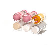 Portabicchieri da scrivania in metallo con architettura impilabile che supporta entrambi i tipi di disposizione a 2 e 3 livelli (A)