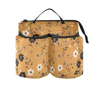 Portabicchieri da viaggio a mano libera minimalista nero fiore marrone bagagli e accessori da viaggio due portabicchieri per assistenti di volo uomini d'affari viaggiatori