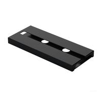 Portabicchieri da vino, 25,3 x 11 x 2 cm, appendiabiti sottosopra per mobili da bar e cucina, organizer per calici in plastica antiruggine, soluzione salvaspazio per armadietti (nero)