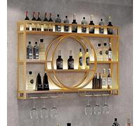 Portabicchieri da vino appeso Portabottiglie in metallo da parete, organizer porta calici per bar domestici - Bicchieri in vetro da champagne Espositore