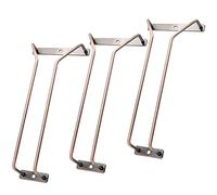 Porta bicchieri da vino in bronzo da 9,64 pollici, supporto per bicchieri da vino in acciaio inox, da appendere, per armadietti e cucina, set di 3