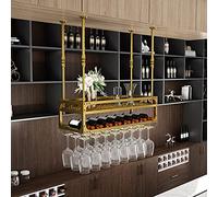 Portabicchieri da vino, da soffitto, per bicchieri capovolti, decorazione salvaspazio per bar e soluzione per l'organizzazione della casa