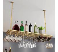 Portabicchieri da vino da soffitto, regolabile in altezza, da appendere, ripiani galleggianti per tazze