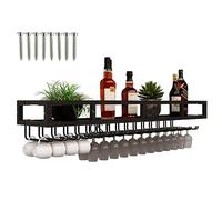 Portabicchieri Da Vino Ferro, Porta Calici Di Vino Titolare, 60cm-150cm, Organizzatore Da Cucina, Risparmio Di Spazio, Mobili Portabottiglie Mantieni I Bicchieri Asciutti ( Color : Black , Size : 60cm