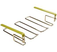 Portabicchieri da vino in acciaio inox portabottiglie supporto 3 file inferiore armadio calici rack organizzatore appeso bicchiere da vino per bar cucina (colore: argento Dimensioni: 20 cm 3 file)