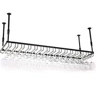 Portabicchieri da vino Portabicchieri Europeo Arte Ferro Regolabile in Altezza Appeso Porta Bicchiere di Vino Metallo per Bar Ristoranti Cucine Vita