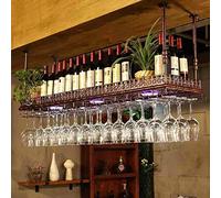 Portabicchieri da vino Portabicchieri Sottosopra Portabottiglie Stile Semplice Ferro Appeso Bicchiere di Vino Rack Soffitto Decorazione Mensola per Bar Ristoranti Cucine