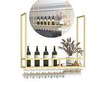 Portabicchieri da vino sospeso al soffitto - Portavasi da parete, Portabottiglie da cucina galleggiante, Espositore da banco in ferro battuto, Portabottiglie da interno, 2 tipi di portabicch