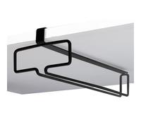 Portabicchieri da vino - Supporto per bicchieri da vino in metallo | Appendibile | Supporto per calici STEM WARE | Marketing cromato per bar, mensola da cucina, armadio