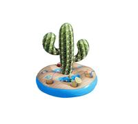 Portabicchieri Gonfiabile e 2 Vani Portaoggetti con Cactus, Ideale per Piscina - Porta Bicchieri Gonfiabile per 6 Bicchieri, Ideale per Mare, in Vinile, 94x70cm