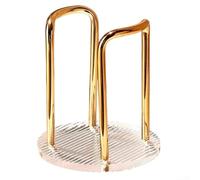 Portabicchieri in acrilico, trasparente, salvaspazio, per cucina e ufficio, impilabile invertito, porta tazze (sedile singolo, oro)