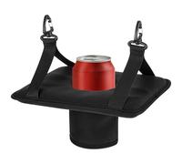 Portabicchieri in nylon nero per amache, comodo portabevande da appendere per cortile, bordo piscina e divertimento all'aperto, personalizzabile, ideale per lattine e bottiglie