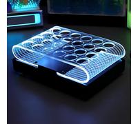 Portabicchieri Luminoso a LED Accessori da Bars Porta Vino da Cocktail in Acrilico per Taverne, Discoteche, Feste Private, Compleanni Senza Bicchiere da Vino(White,24 * 16 * 8.5cm)