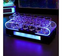 Portabicchieri Luminoso a LED Accessori da Bars Porta Vino da Cocktail in Acrilico per Taverne, Discoteche, Feste Private, Compleanni Senza Bicchiere da Vino(Multi-colored,24 * 9 * 8.5cm)