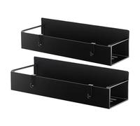Portabicchieri Magnetico Per Frigo,Organizzatore Laterale Frigo con Ganci - 2 Pezzi Mensola Organizzazione Cucina Senza Forare & Multifunzionale Per Casa