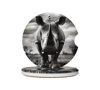 Portabicchieri per auto con stampa animalier del Sud Africa, sottobicchieri in ceramica con base in sughero per casa, cucina, ufficio, feste, decorazioni per la tavola, accessori per auto, confezione