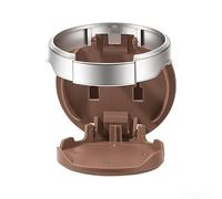 Portabicchieri per auto, espansore per tazze da caffè, nero (marrone) | Plastica ABS e ecopelle, impugnatura robusta, riduce il rumore, si adatta a 75 x 120 mm, finitura nera o marrone