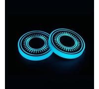 Portabicchieri per auto ricaricabile tramite USB, luci a LED, 2 pezzi, con 7 colori per ciclismo, induzione e capacità della batteria da 150 mAh (F)