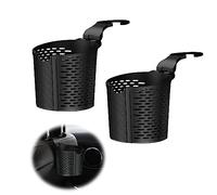 Portabicchieri per Auto, Sospesa Supporto Bevande Multifunzione Portabevande Universale Per Auto, Appendibile Mini Cestino Organizer per Auto Casa Ufficio Scuola, 2 Pezzi, Nero