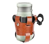 Portabicchieri Per Bicicletta,Gabbia Con Copertura In Pelle,Portabicchiere Caffè E Portabottiglie Bici - Per Ciclismo Strada Montagna Città Scooter Elettrico Uomini Donne