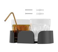 Portabicchieri per doccia - Porta bicchieri da vino | Porta bicchieri da parete | Doccia Birra Bagno Vino Vasca da bagno Organizer per calici bevande Cucina Appartamento Bagno
