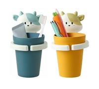 Portabicchieri Per Spazzolini Da Denti, Jicyor 2 Pezzi Portaspazzolino Per Bambini Portabicchieri Per Spazzolini Da Denti Montati A Parete Portaspazzolino perforato