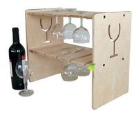 PORTABICCHIERI / REGGIBICCHIERI SOVRAPPONIBILI O DA MURO IN MULTISTRATO DI BETUL