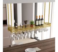 Portabicchieri regolabile vintage con luci a LED da appendere al soffitto, per bar, ristoranti e cucine - soluzione di conservazione del vino dal design retrò