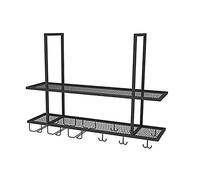 Portabicchieri sottosopra in ferro per bar e decorazione della casa, 80 cm x 30 cm, soluzione di archiviazione da appendere per bicchieri e bottiglie di vino Accessorio elegante da bar