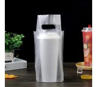 Portabicchieri usa e getta, 1 tazza di plastica con manico, porta bicchieri usa e getta, per bevande calde e fredde, 100 pezzi da 6,3 x 10,2 cm