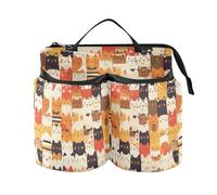 Portabicchieri valigia regolabile Cartoon gatti famiglia carino bevanda portabottiglie tenere due tazze da caffè per assistente must have