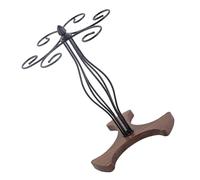 Portabicchieri verticale autoportante con stelo scaffale decorativo in alto e in basso Display decorativo in metallo gancio salvaspazio per bicchieri da vino