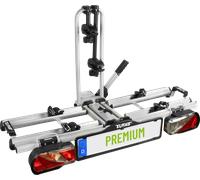 Portabici con frizione eufab premium in argento per 2 bici o e-bike