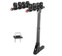 VEVOR Portabici con Gancio di Traino, Stile Piattaforma per max. 4 Biciclette, Portata 68 kg, Gancio di Traino per Ricevitore da 50,8 mm, Portabici Pieghevole per Auto, SUV, Camion, Camper