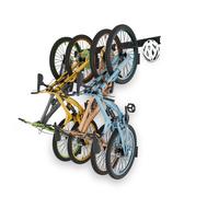 PORTABICI DA MURO PER 4 BICICLETTE E 3 CASCHI IN METALLO SUPPORTO MONTAGGIO ZQ