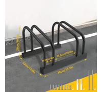 Portabici da pavimento argento/nero per 2/4/6/8 bici, portabici multiuso per pneumatici da 30-65 mm, portabici in acciaio zincato, montaggio a pavimento e a parete STABILE E DUREVOLE: realizzato in ac