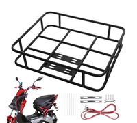 Portabici in metallo - Portapacchi posteriore regolabile, in lega, elevata capacità di peso, di montaggio sicuro, supporto per cestino per bicicletta elettrica, pendolarismo quotidiano