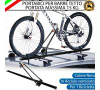 PORTABICI PORTA BICI IN ACCIAIO PER BARRE TETTO PER NISSAN X TRAIL I