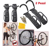 2 x SUPPORTO PORTABICI PORTA BICI STAFFA APPENDI BICICLETTA DA PARETE MURO STAND