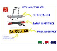 Portabici Posteriore bike 3 biciclette kit Replica Targa per PEUGEOT 5008 09>17