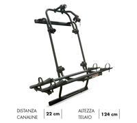 Portabici posteriore Fabbri BICI OK MTB VAN 2 per Ducato Jumper Boxer nero