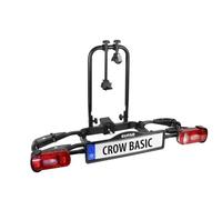 Portabici su gancio pieghevole per 2 biciclette Eufab Crow Basic Nero