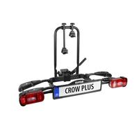 Portabici su gancio pieghevole per 2 biciclette Eufab Crow Plus Noir