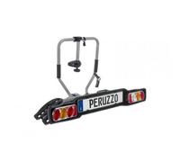 Portabici su gancio traino piattaforma acciaio 2 biciclette Peruzzo Siena Argenté 610x1090x530 mm